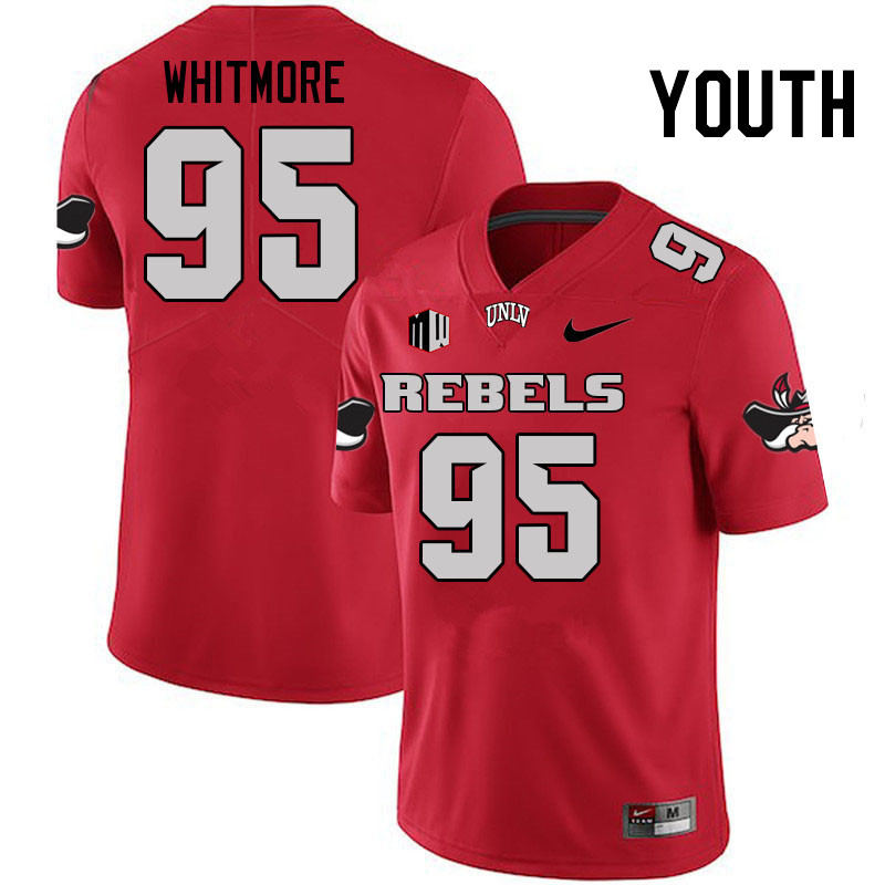 Youth #95 Alexander Whitmore UNLV Rebels College Football Jerseys Stitched Sale-Scarlet